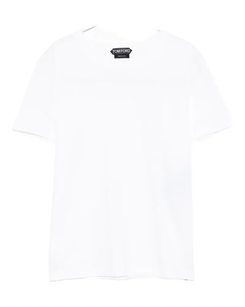 Tom Ford logo-embroidered cotton T-shirt - Weiß Weiß