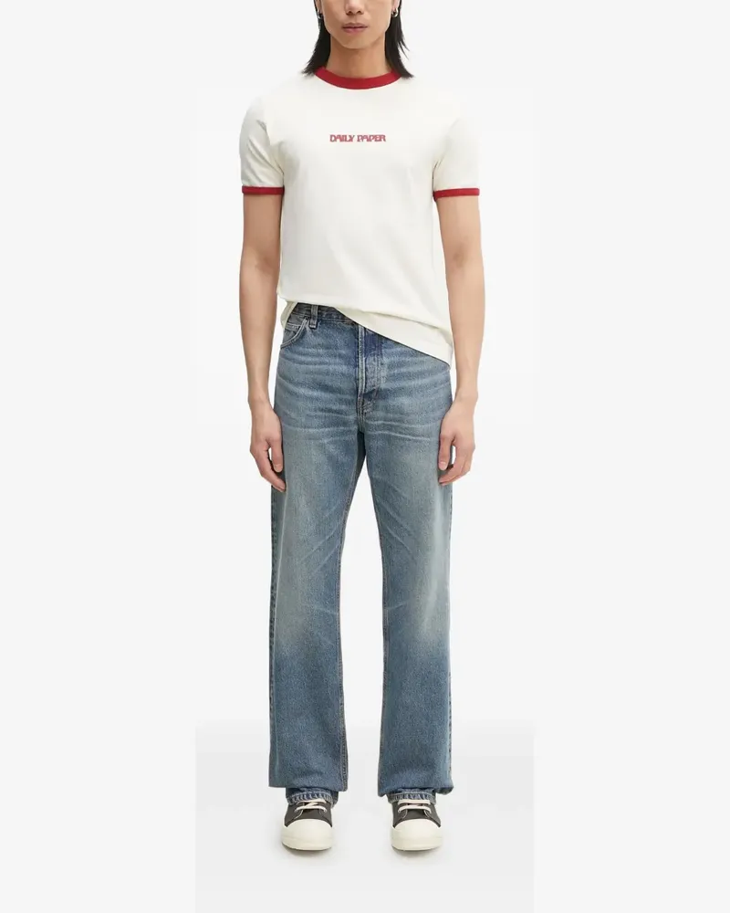 Fiorucci Heart Jeans mit grafischem Print - Blau Blau