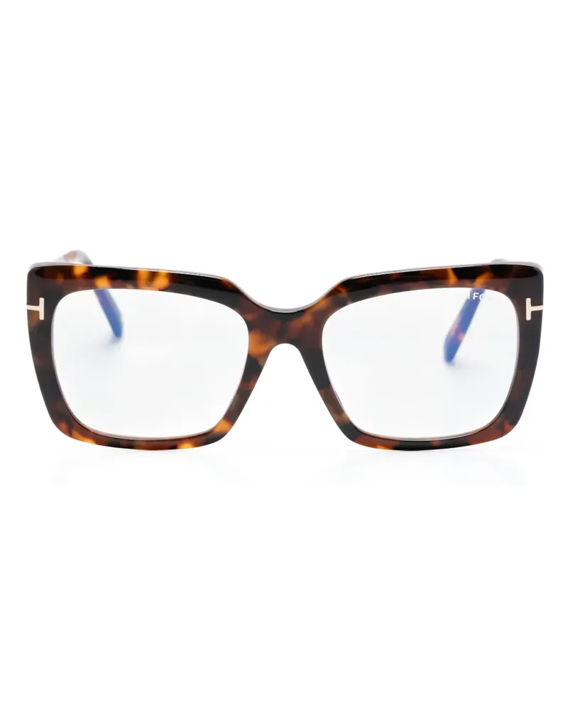 Tom Ford Brille mit eckigem Gestell - Braun Braun