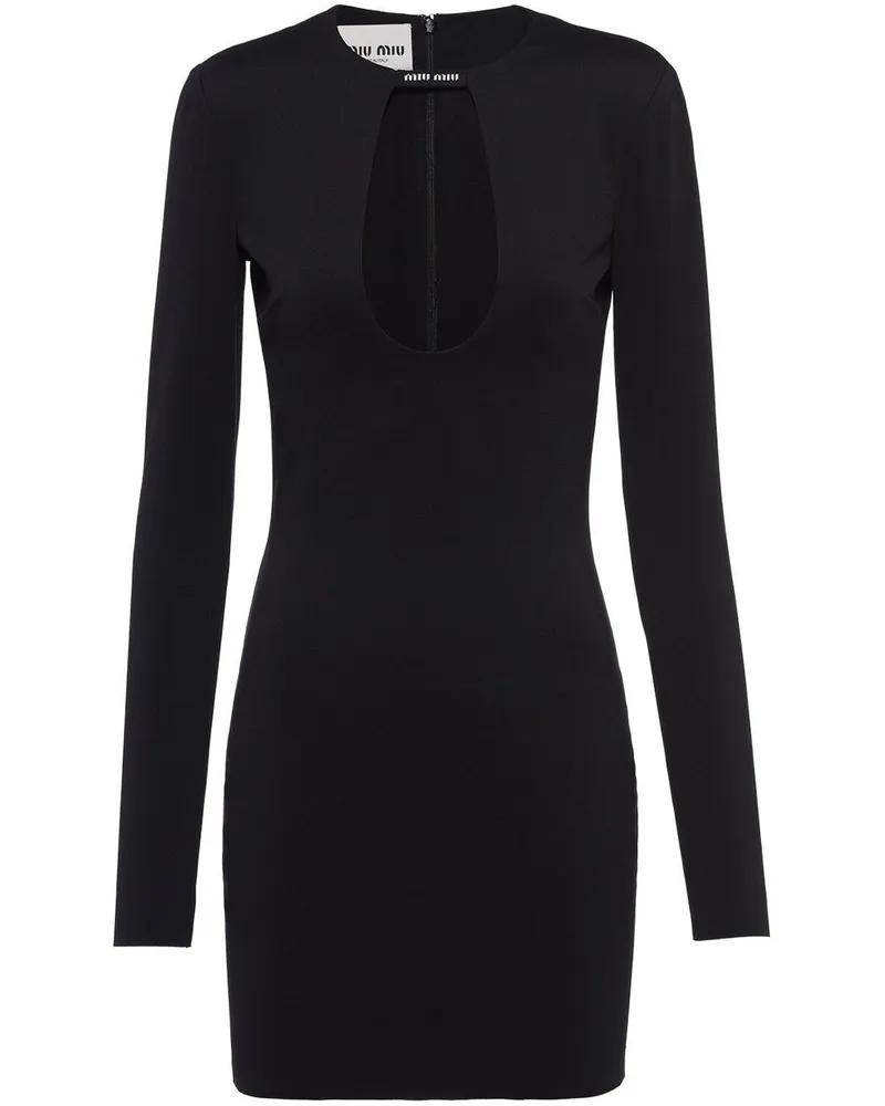 Miu Miu Minikleid mit Cut-Out - Schwarz Schwarz