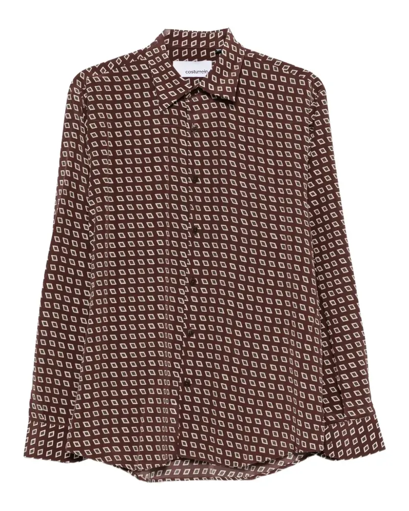 Costumein JilSeidenhemd mit geometrischem Print - Braun Braun