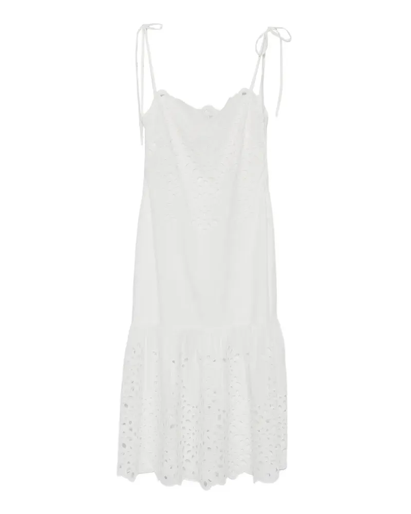 Moschino broderie-anglaise tie-strap dress - Weiß Weiß
