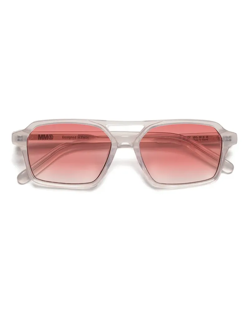 Maison Margiela geometric-frame sunglasses - Weiß Weiß