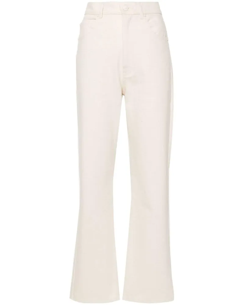 Max Mara Gerade High-Waist-Hose - Nude Nude