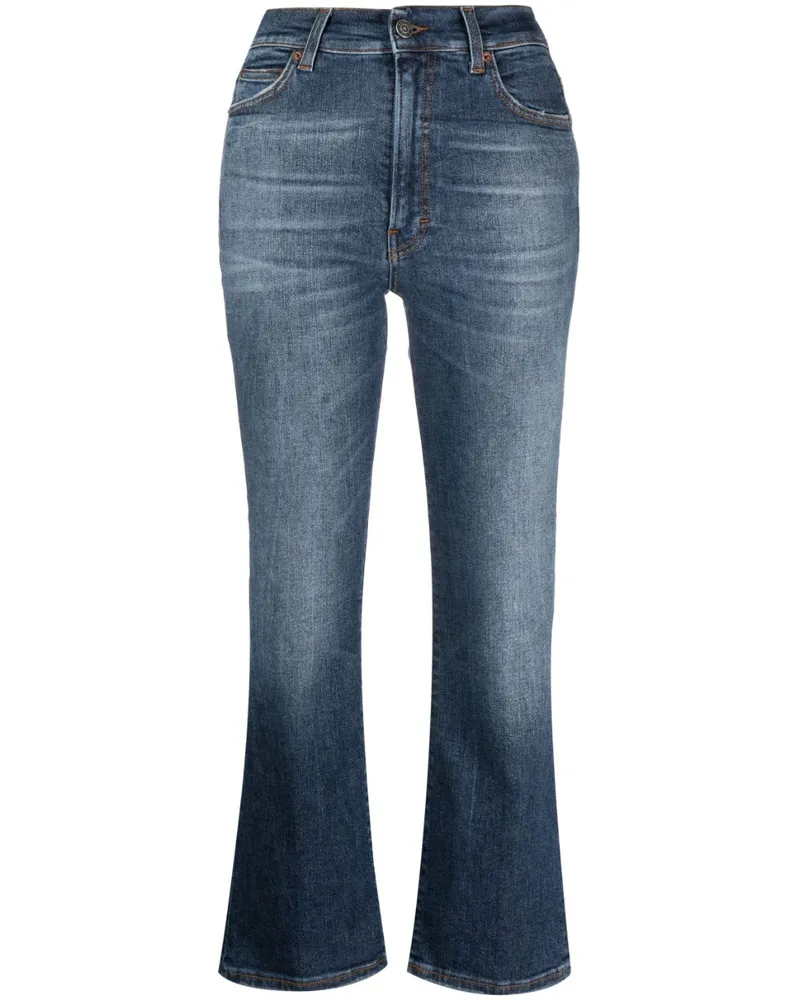 Haikure Halbhohe Cropped-Jeans - Blau Blau