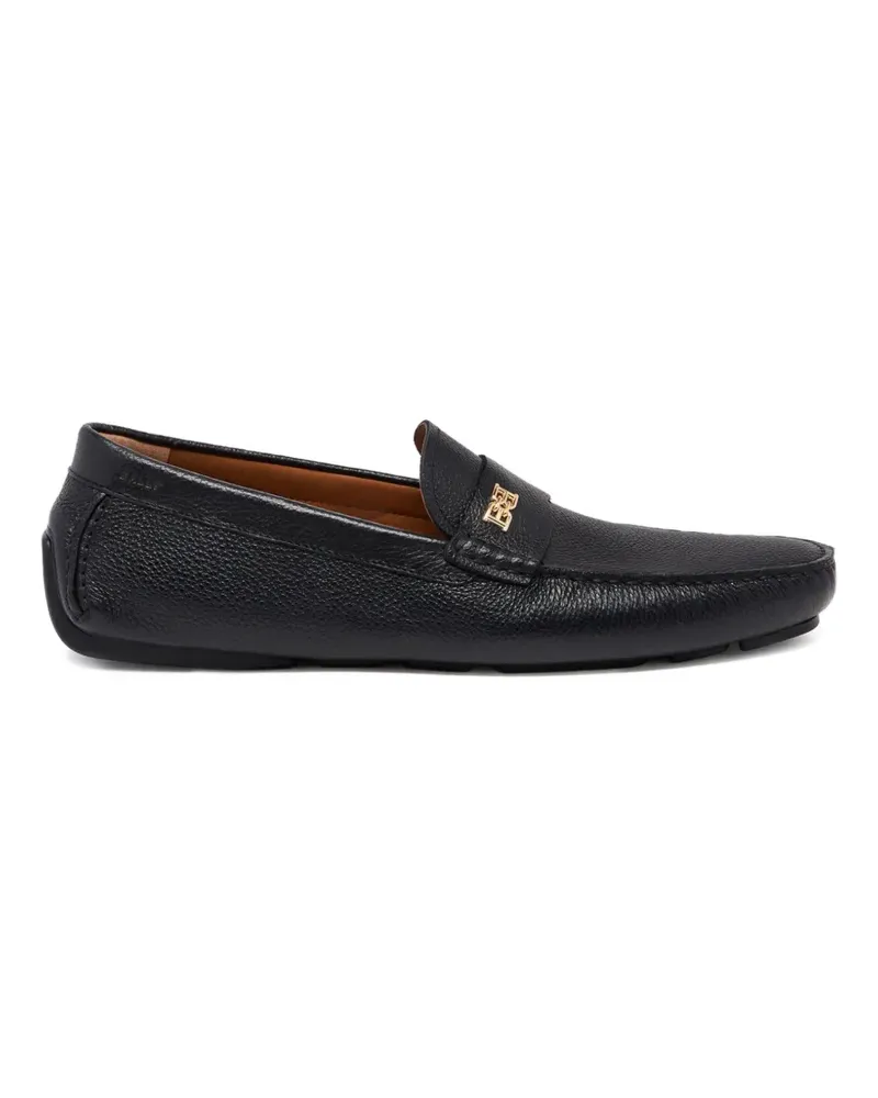 Bally Loafer aus gekörntem Leder - Schwarz Schwarz