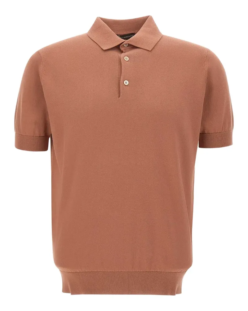 Filippo de Laurentiis Poloshirt mit gerippten Details - Orange Orange