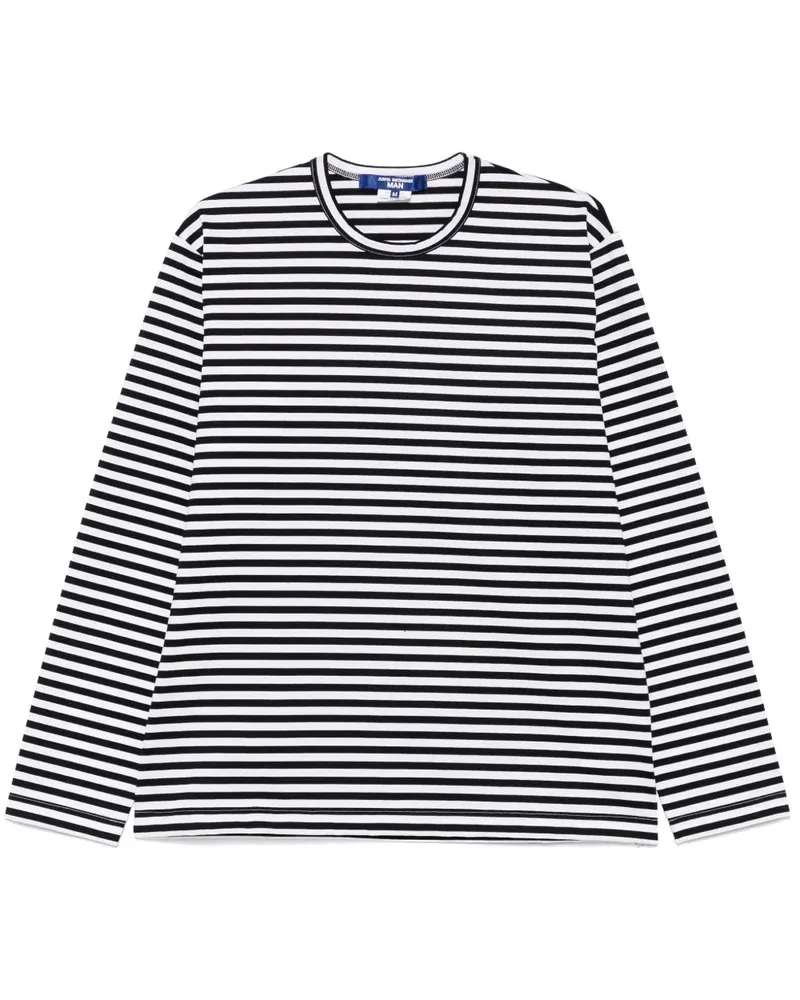 Junya Watanabe x Comme des Garçons gestreiftes T-Shirt - Schwarz Schwarz