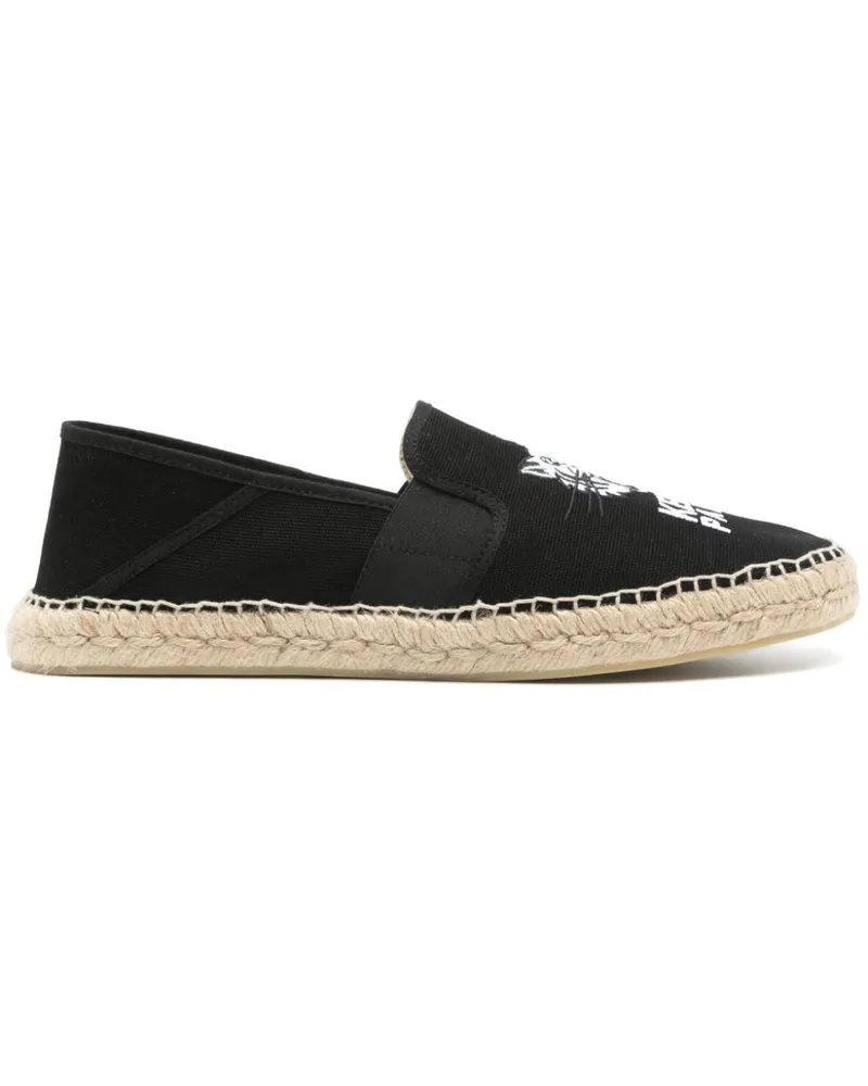 Kenzo Espadrilles mit Tigerkopf - Schwarz Schwarz