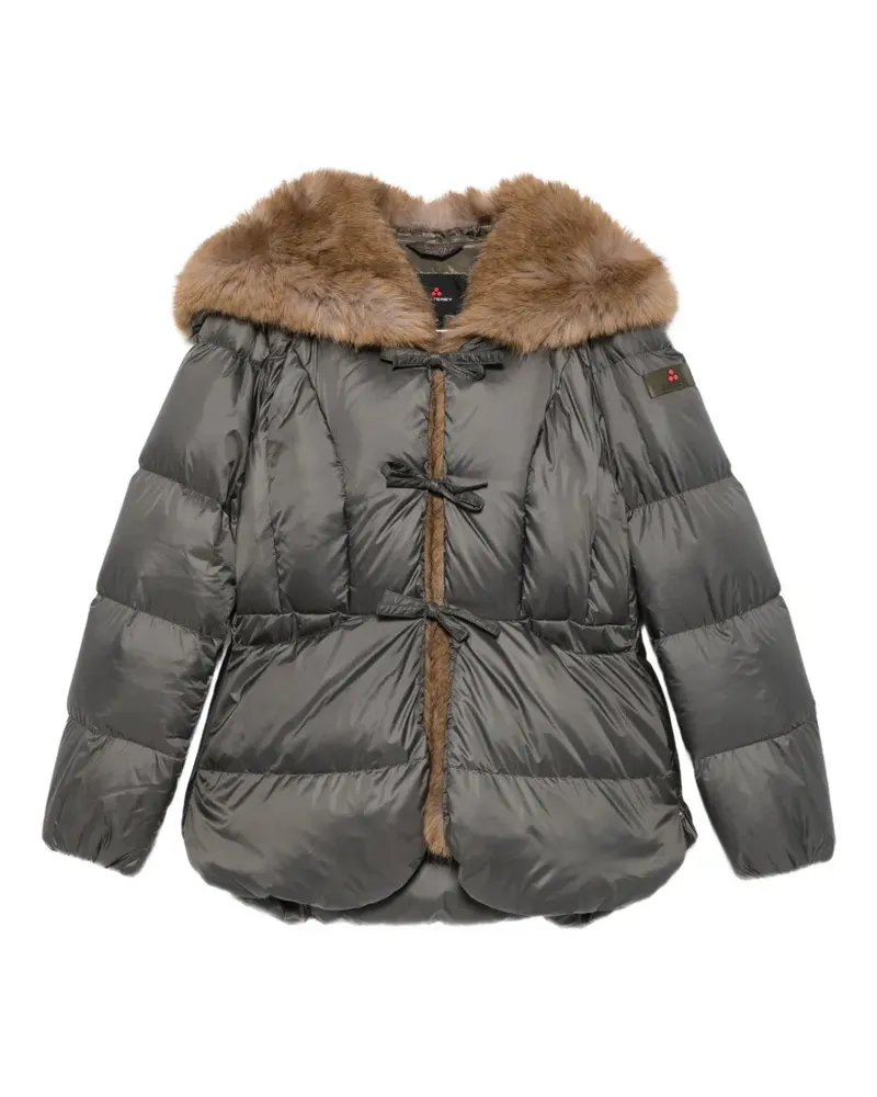Peuterey faux-fur trim padded coat - Grau Grau