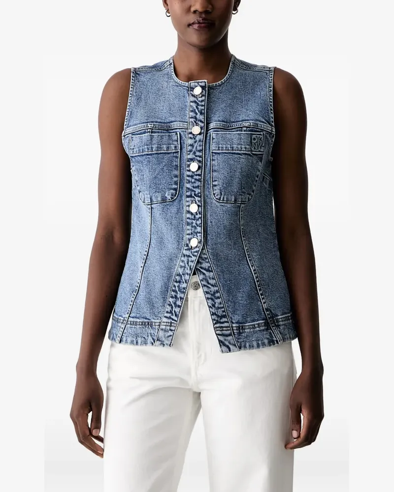 DKNY Geknöpftes Jeansoberteil mit Schnalle - Blau Blau