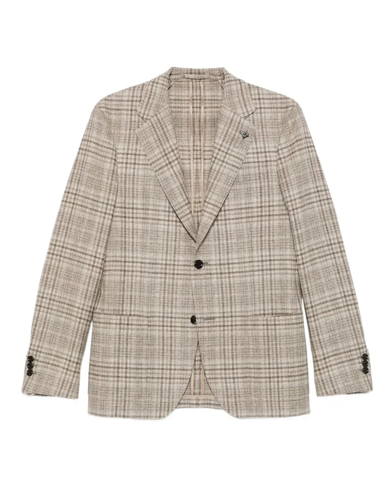 LARDINI Karierter Blazer mit zwei Knöpfen - Grün Grün