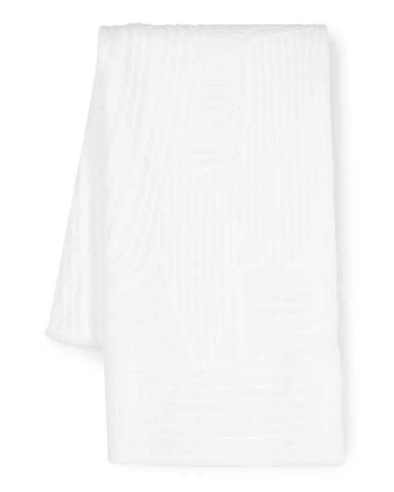 Y-3 Engineered Schal mit Logo-Prägung - Weiß Weiß