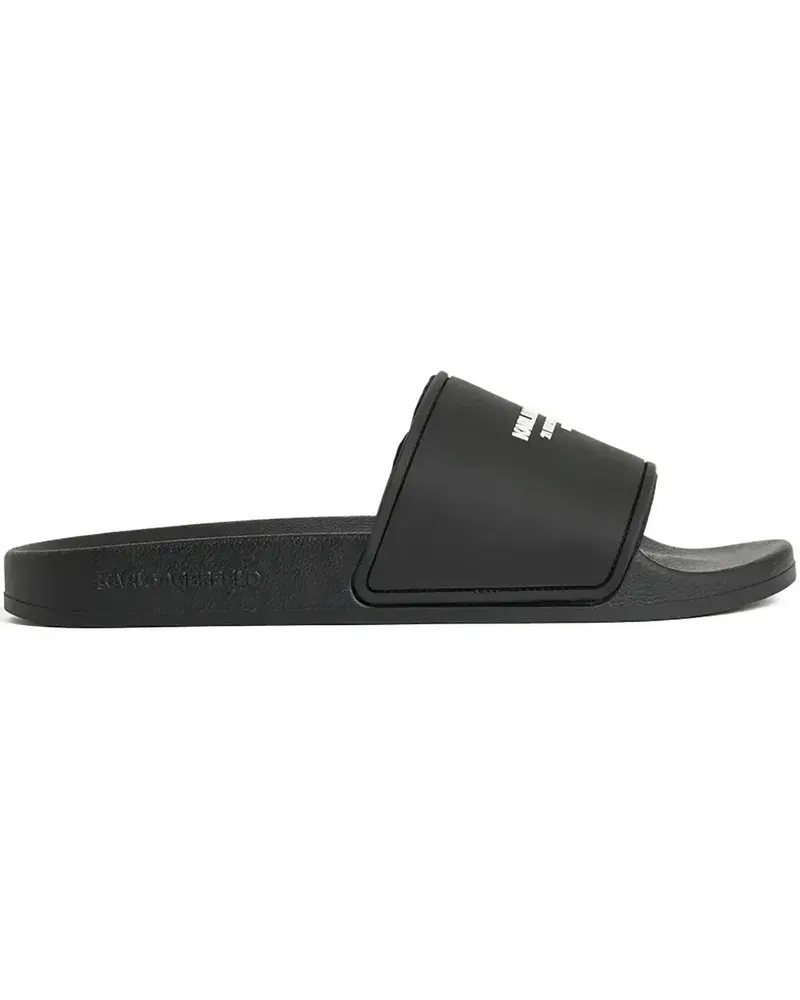 Karl Lagerfeld Pantoletten mit Logo-Print - Schwarz Schwarz