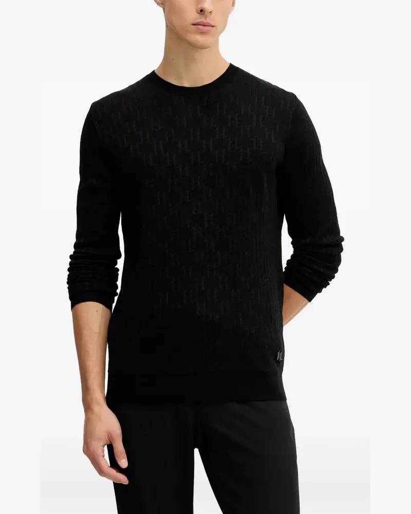 Karl Lagerfeld Pullover mit Logo-Muster - Schwarz Schwarz