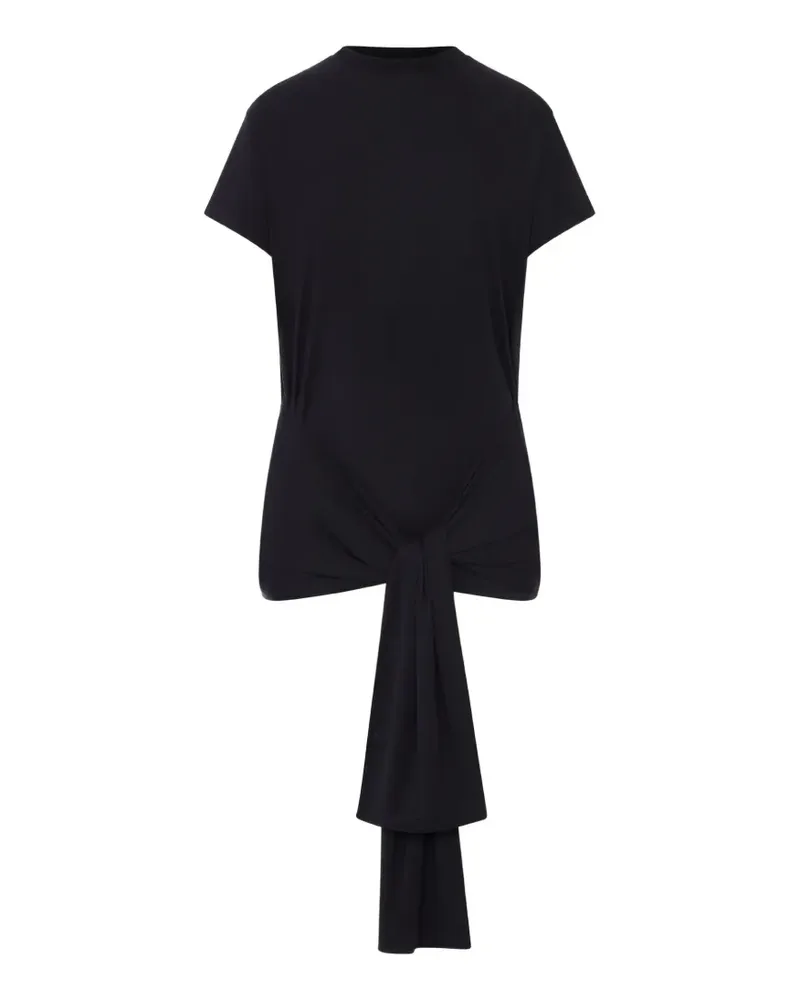 Totême Drapiertes T-Shirt mit Gürtel - Schwarz Schwarz