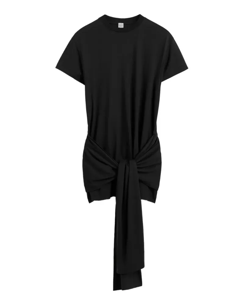 Totême Jersey-Oberteil mit Bindegürtel - Schwarz Schwarz