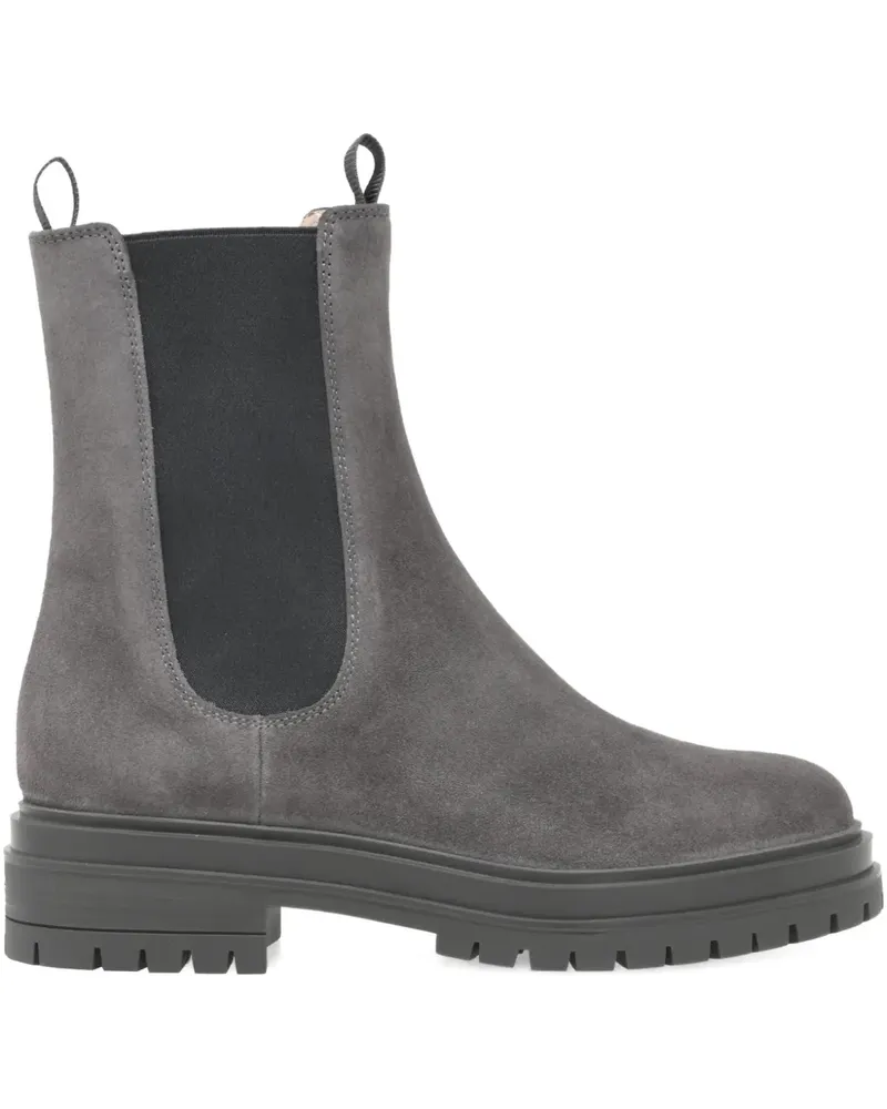 Gianvito Rossi Chester Chelsea-Boots mit Profilsohle 40mm - Grau Grau