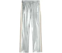 Lederhose im Metallic-Look - Silber