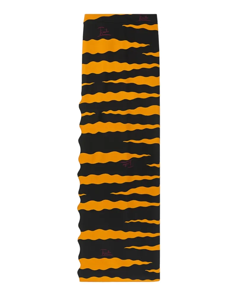 Emilio Pucci Jerseyrock mit Fiamme-Print - Schwarz Schwarz