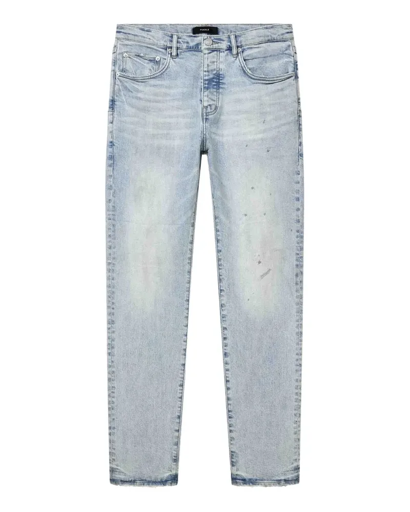 PURPLE BRAND P005 distressed paint-splatter jeans - Blau Blau