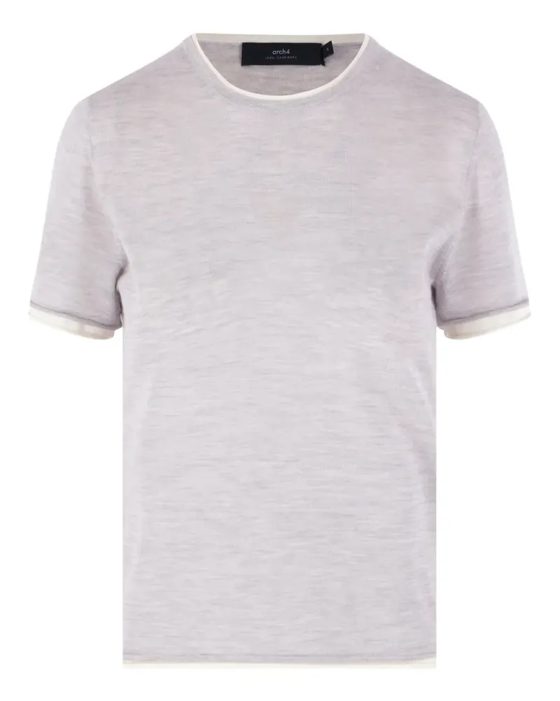 arch4 contrasting-edges short-sleeve T-shirt - Grau Grau
