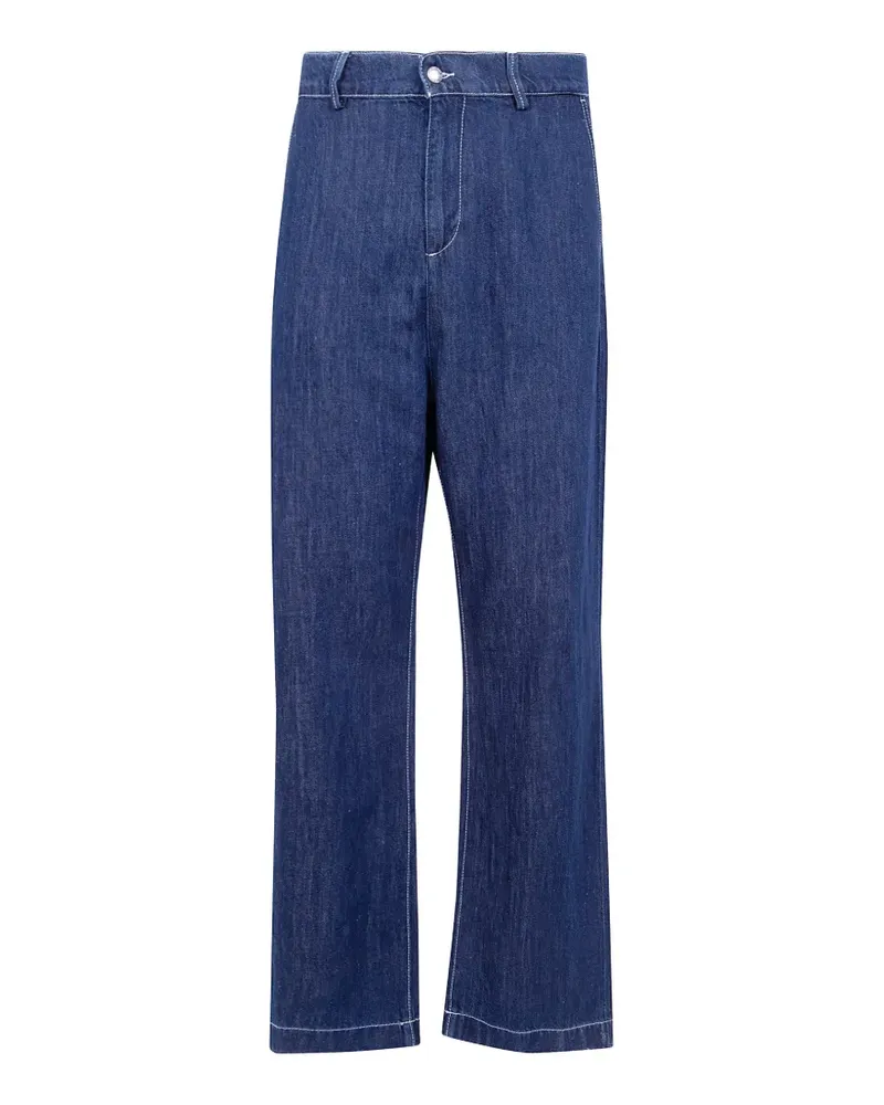 7 for all mankind contrast-stitch wide-leg jeans - Blau Blau