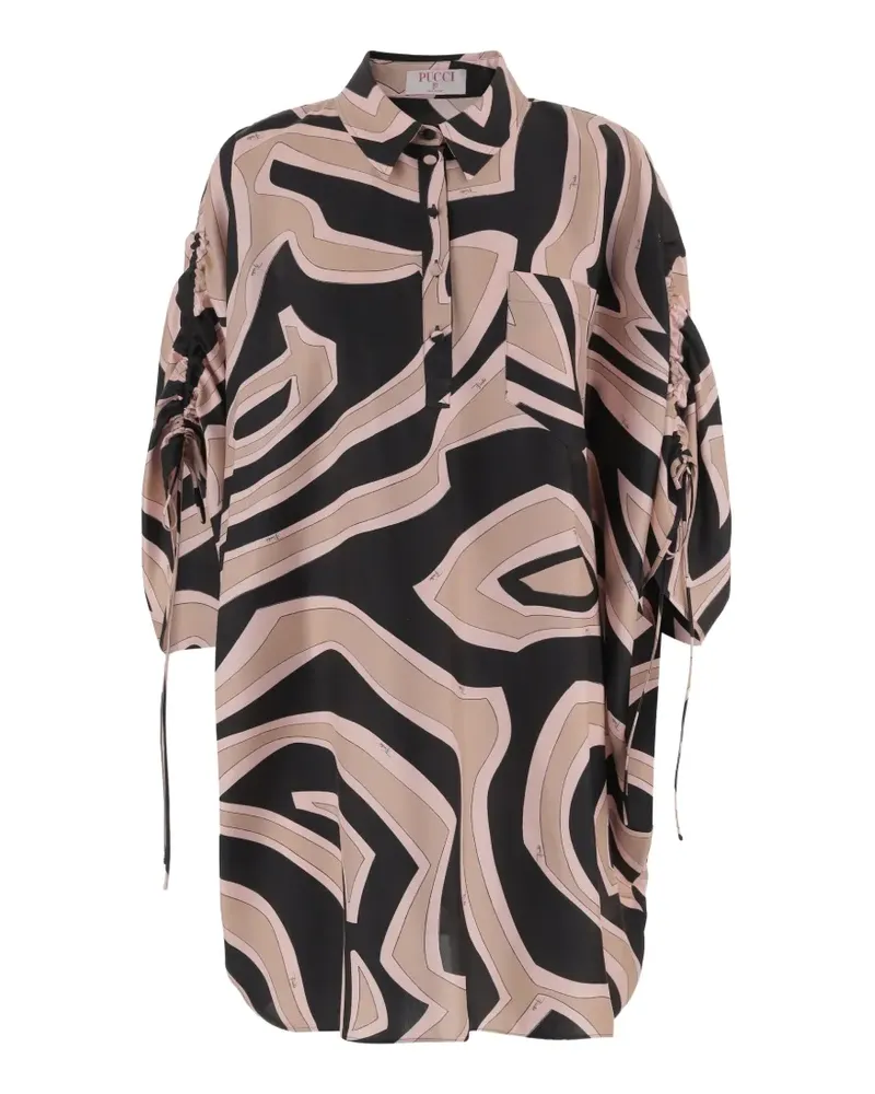 Emilio Pucci Labirinto-print silk kaftan - Schwarz Schwarz