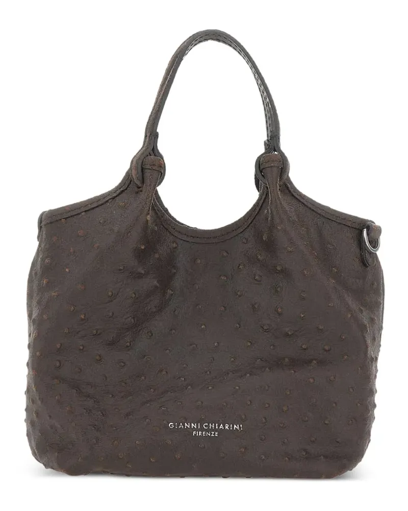 Gianni Chiarini Dua Tote Bag mit Straußenfedern - Braun Braun