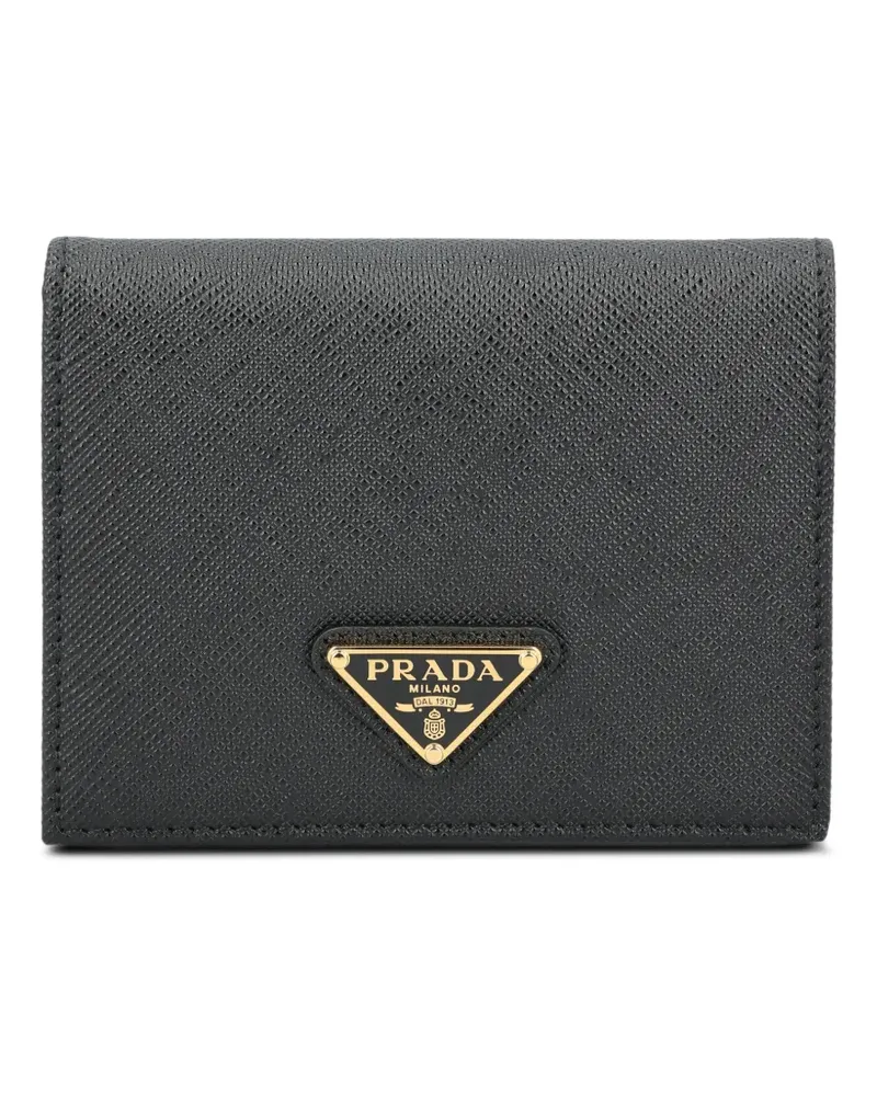 Prada small Saffiano-leather wallet - Schwarz Schwarz