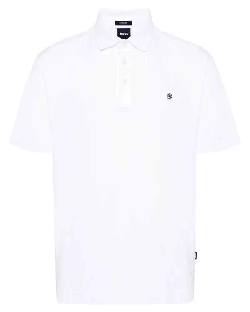HUGO BOSS Poloshirt mit Logo-Applikation - Weiß Weiß