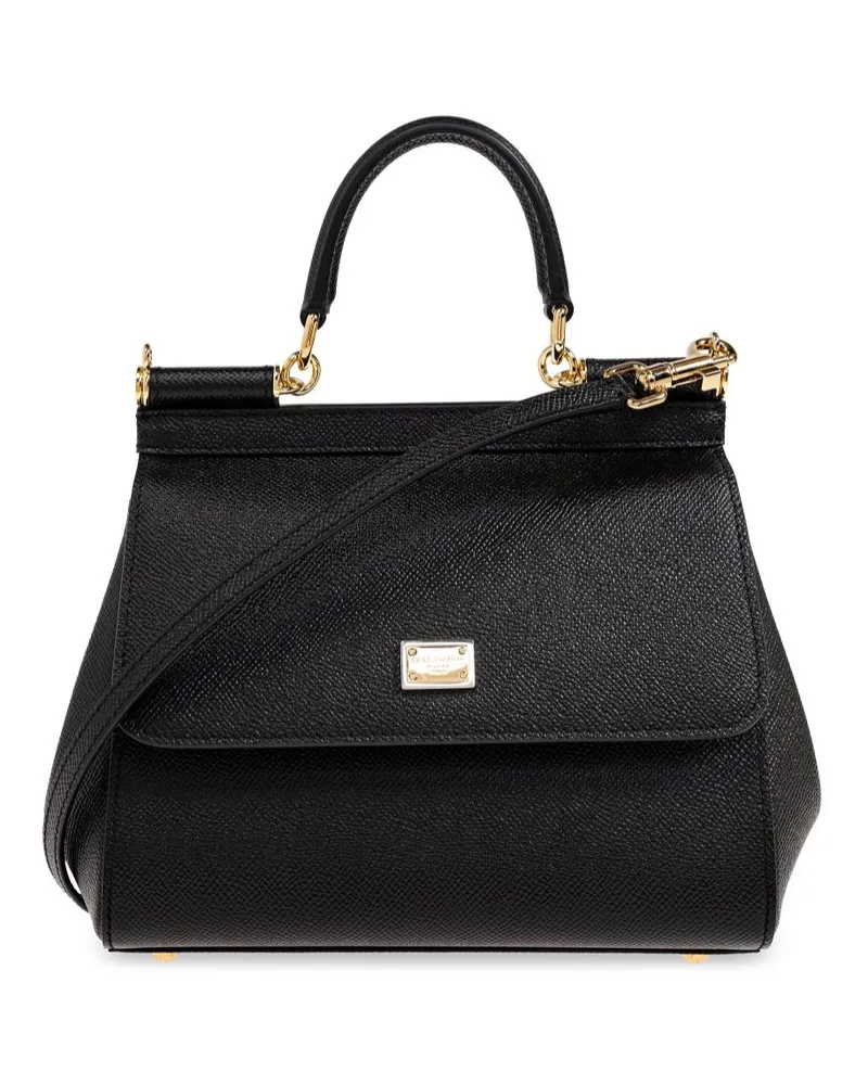 Dolce & Gabbana Mittelgroße Sicily Handtasche - Schwarz Schwarz