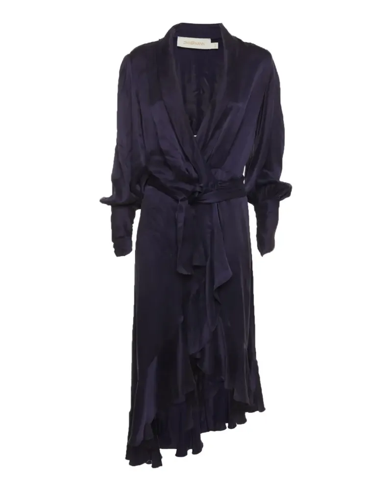 Zimmermann asymmetric wrap midi dress - Blau Blau