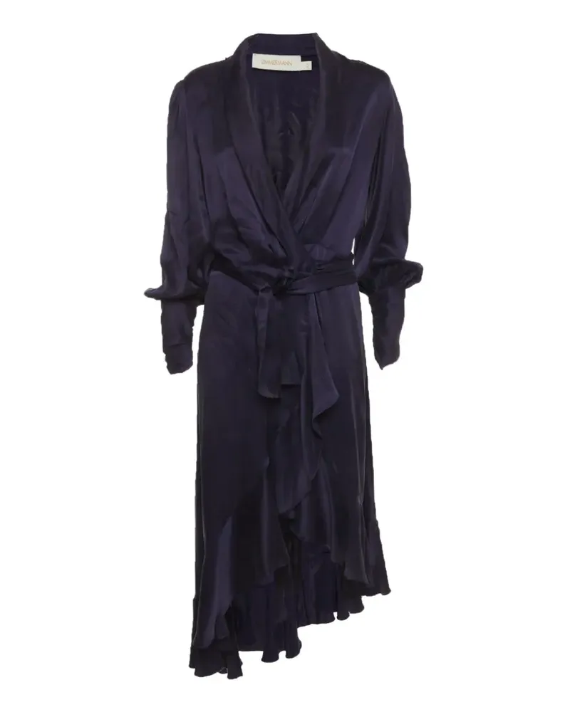 Zimmermann Asymmetrisches Wickelkleid - Blau Blau