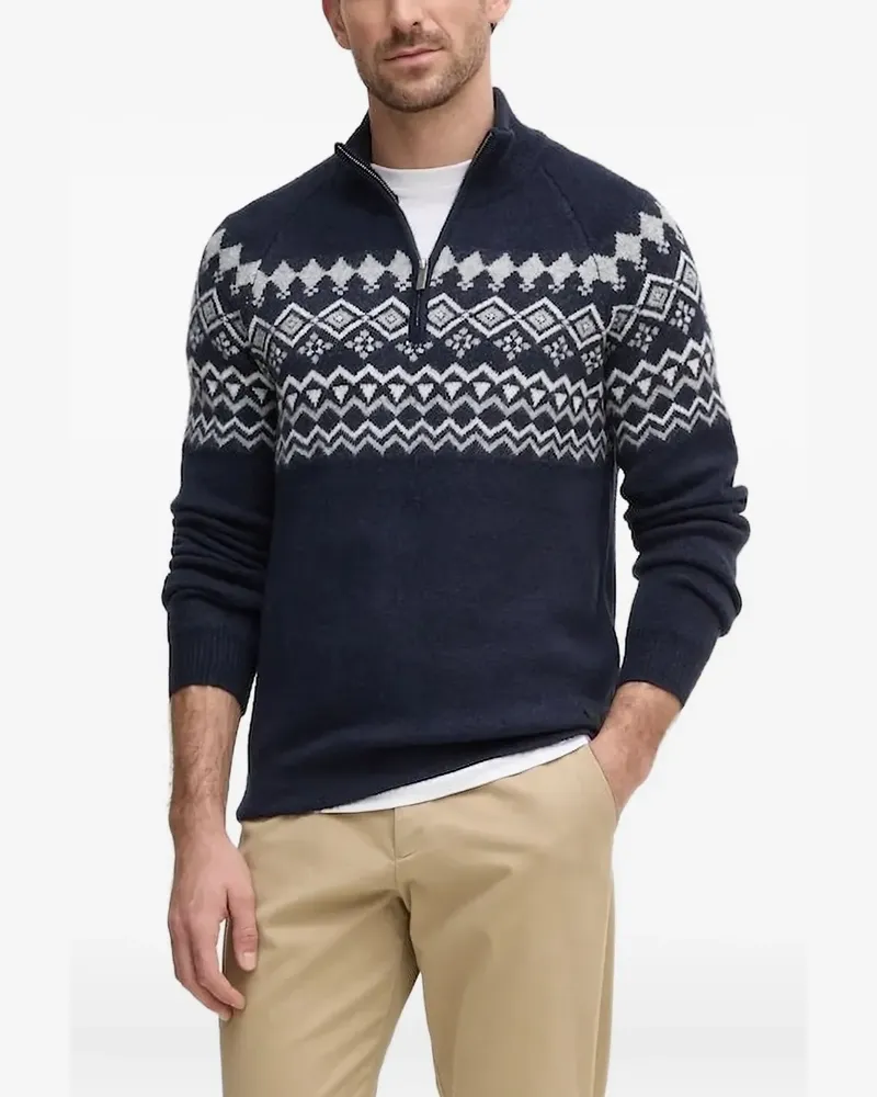 Guess Pullover mit Logo-Patch - Blau Blau