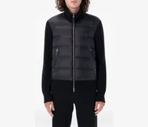 Cardigan mit gefütterten Einsätzen - Schwarz