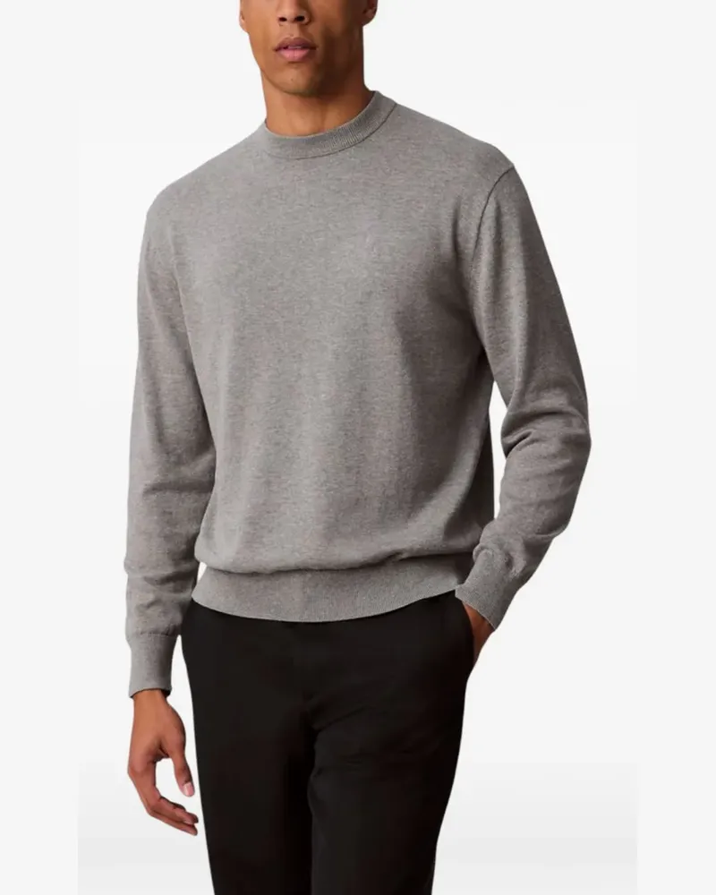 Calvin Klein logo-embroidered sweater - Grau Grau