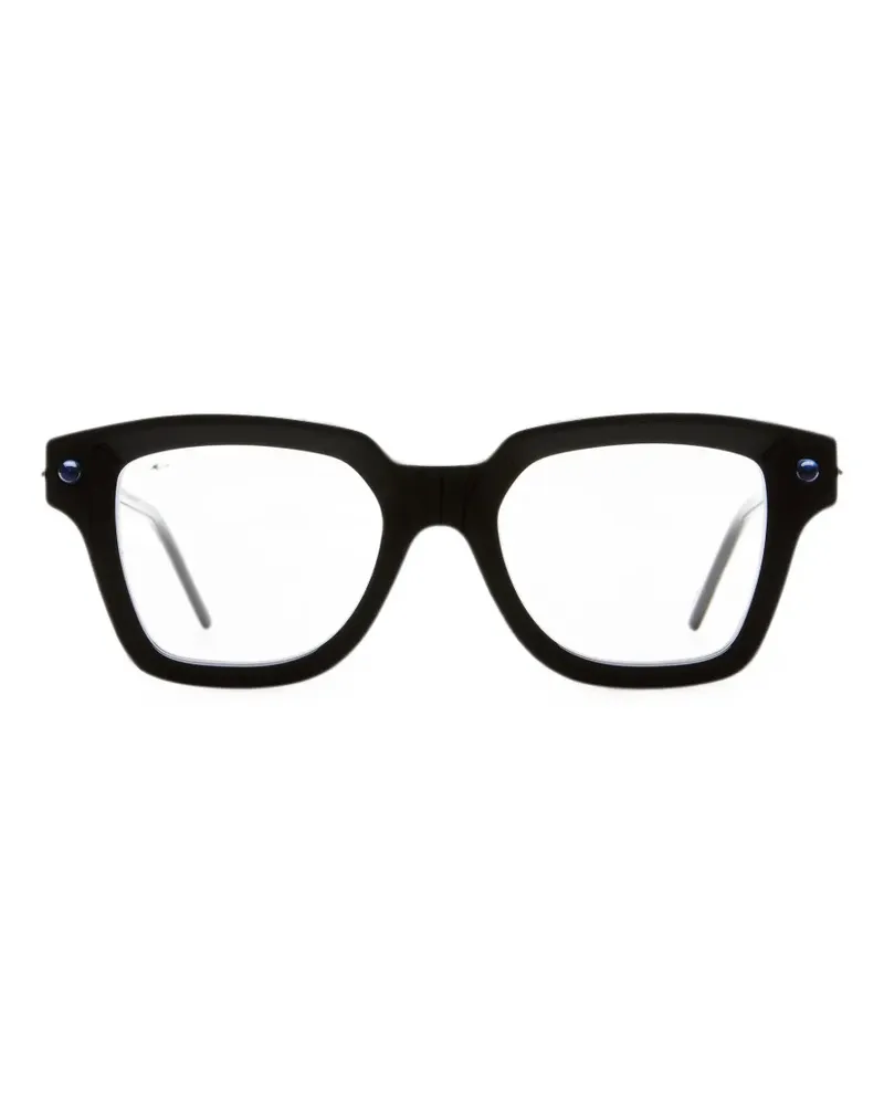 KUBORAUM P28 Brille mit eckigem Gestell - Schwarz Schwarz