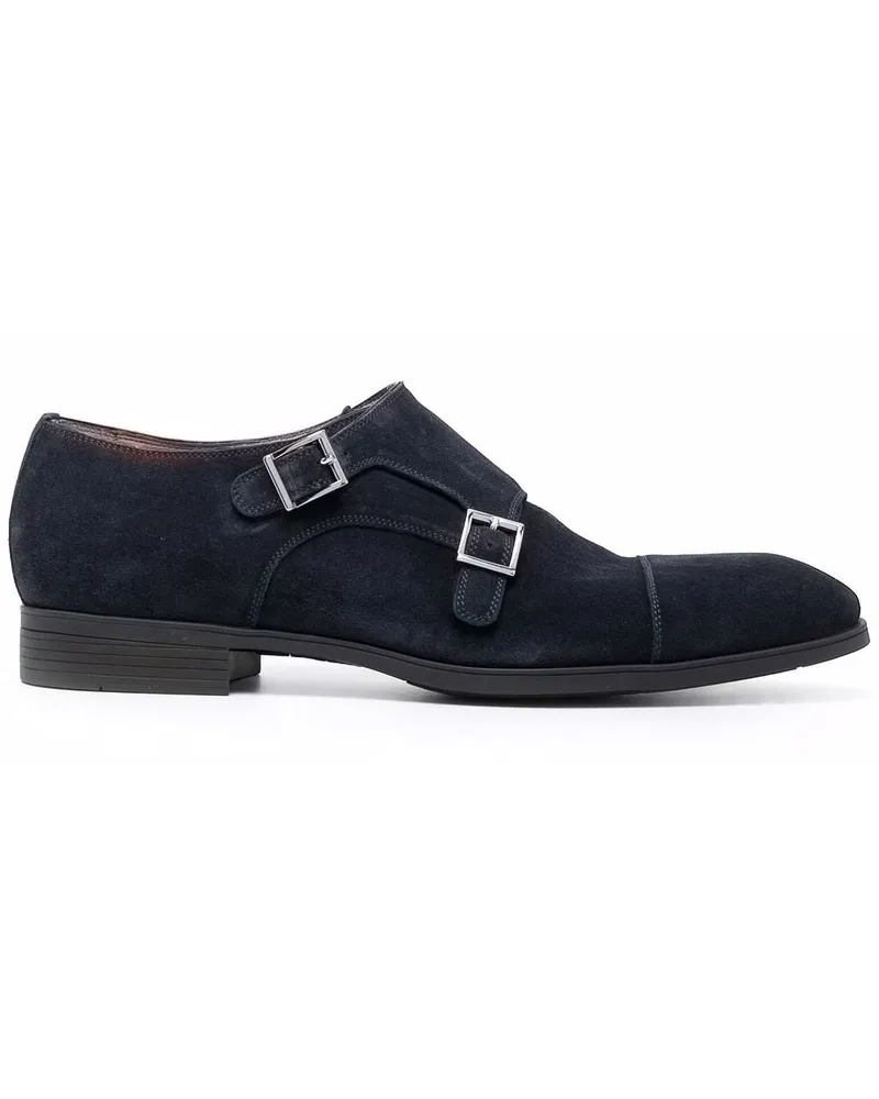 Santoni Monk-Schuhe mit doppelter Schnalle - Blau Blau