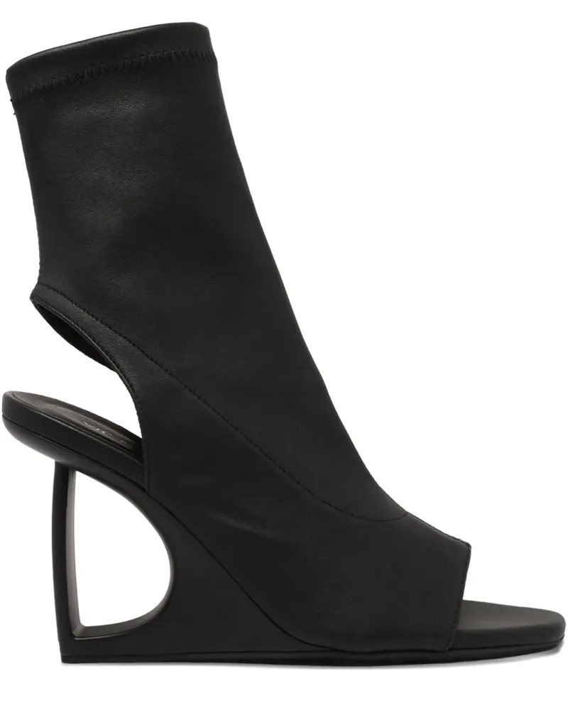 Vic Matié Offene Stiefel 100mm - Schwarz Schwarz