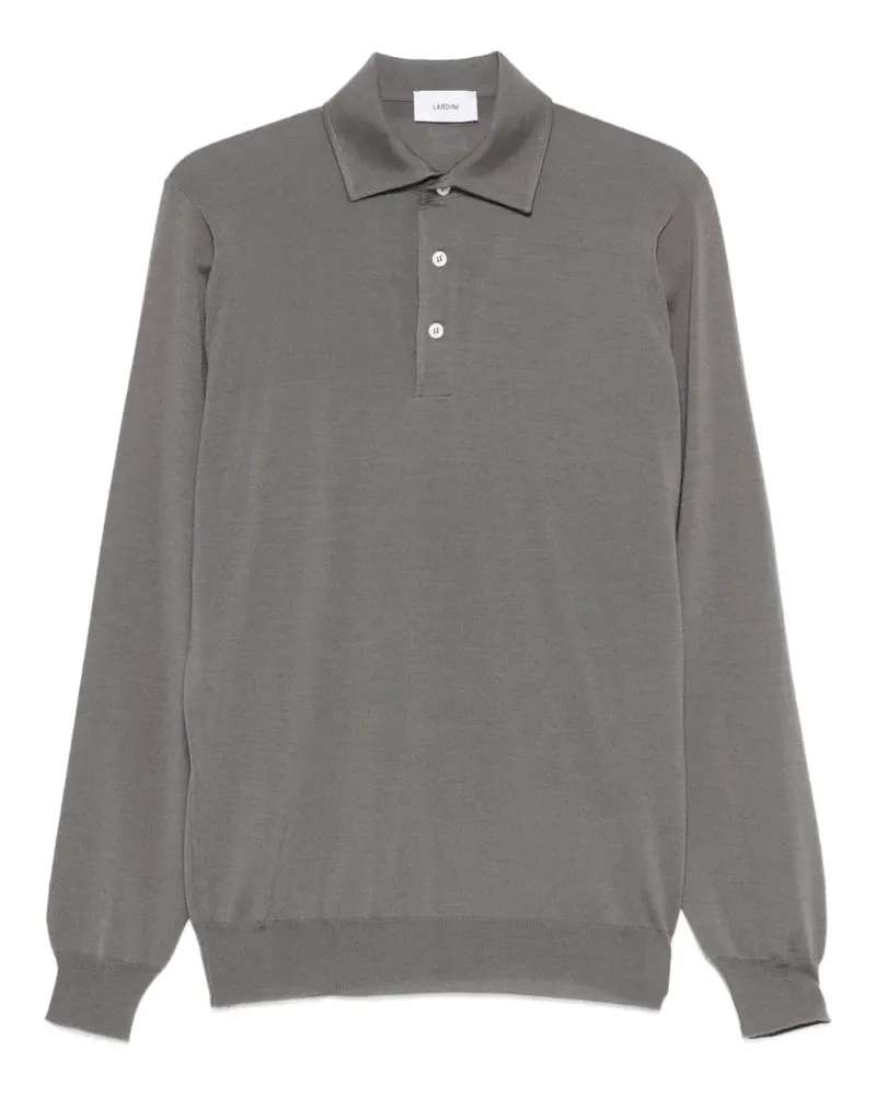 LARDINI Langärmeliges Poloshirt - Grau Grau
