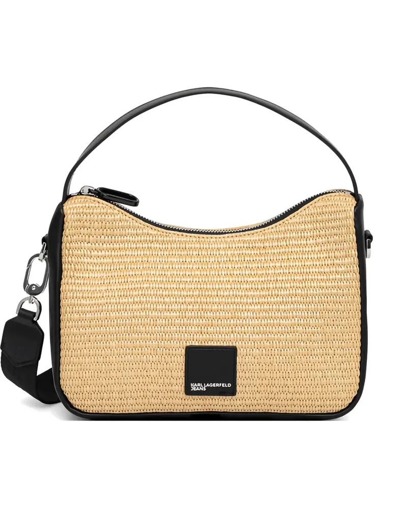 Karl Lagerfeld woven satchel bag - Nude Nude