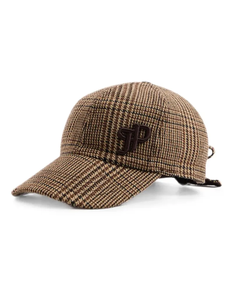 Patou check-pattern knot baseball cap - Nude Nude
