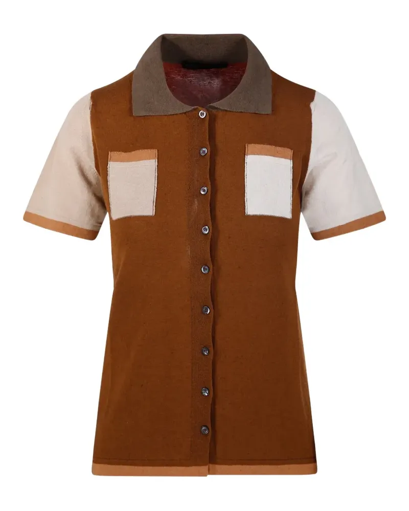 Fabrizio del Carlo Cardigan mit Brusttasche - Braun Braun