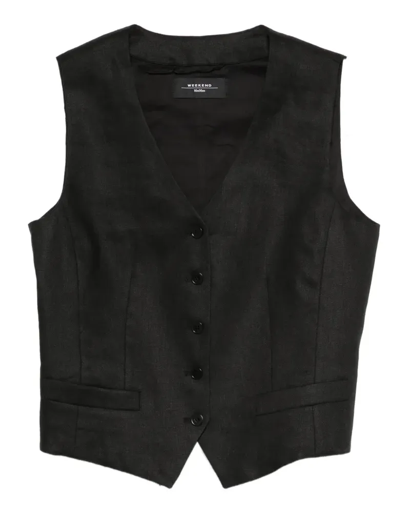 Max Mara button V-neck waistcoat - Schwarz Schwarz