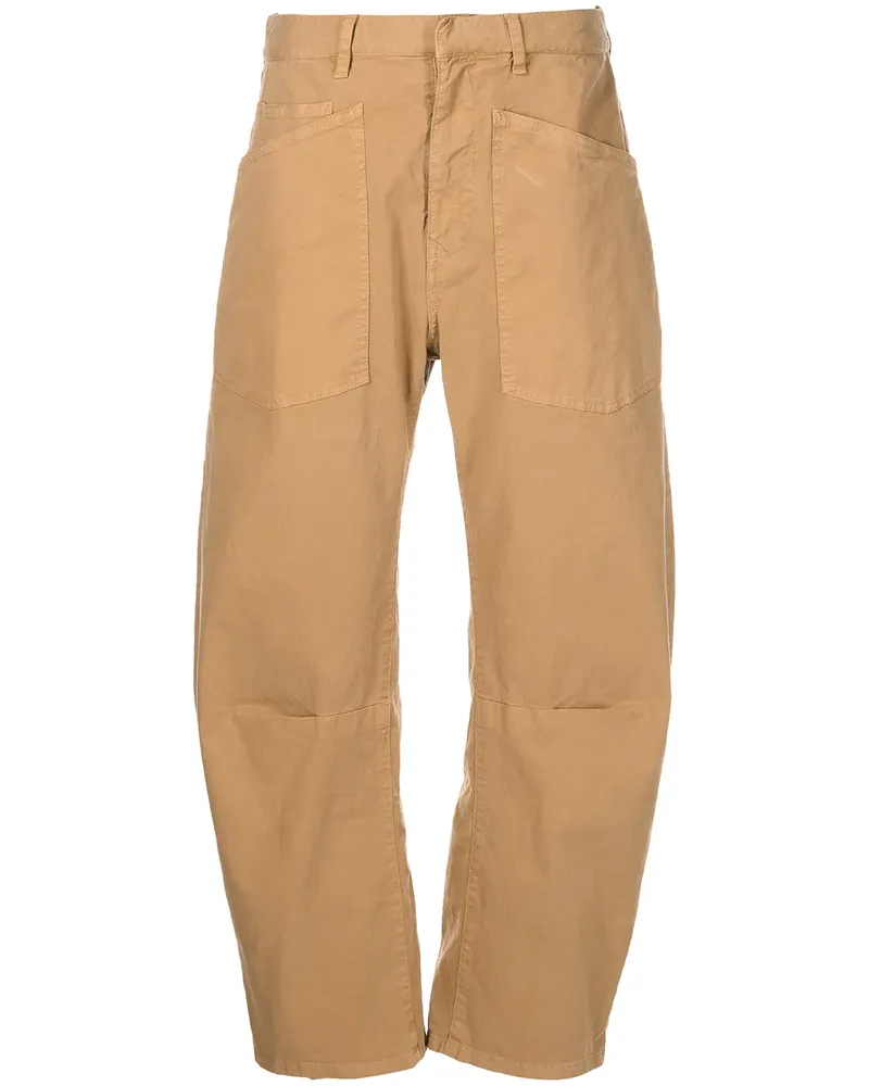 Nili Lotan Shon Cropped-Hose - Braun Braun