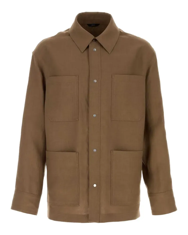 Fendi Go-To logo-embroidered jacket - Braun Braun