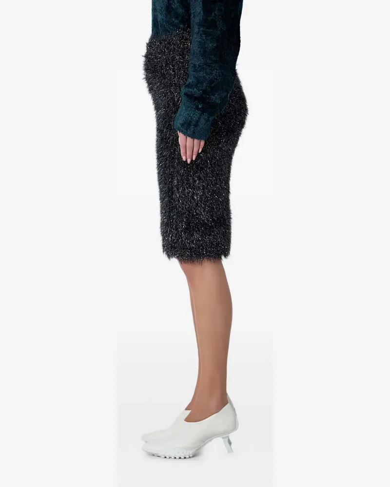 Lacoste lurex knitted mini skirt - Schwarz Schwarz