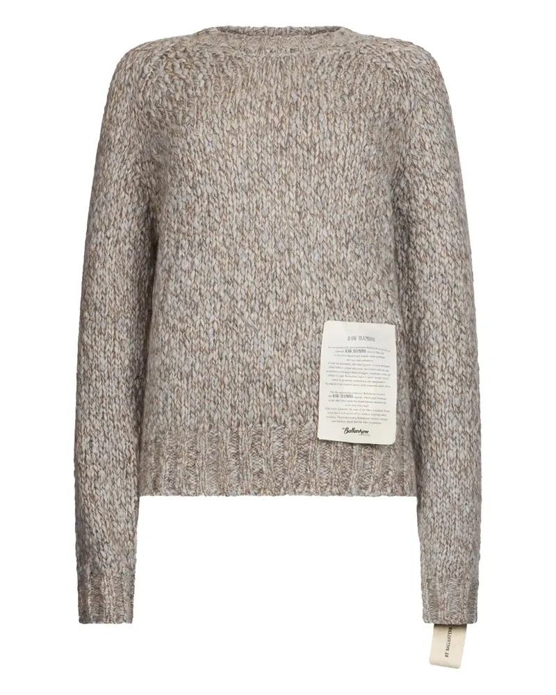 Ballantyne Grob gestrickter Pullover - Grau Grau