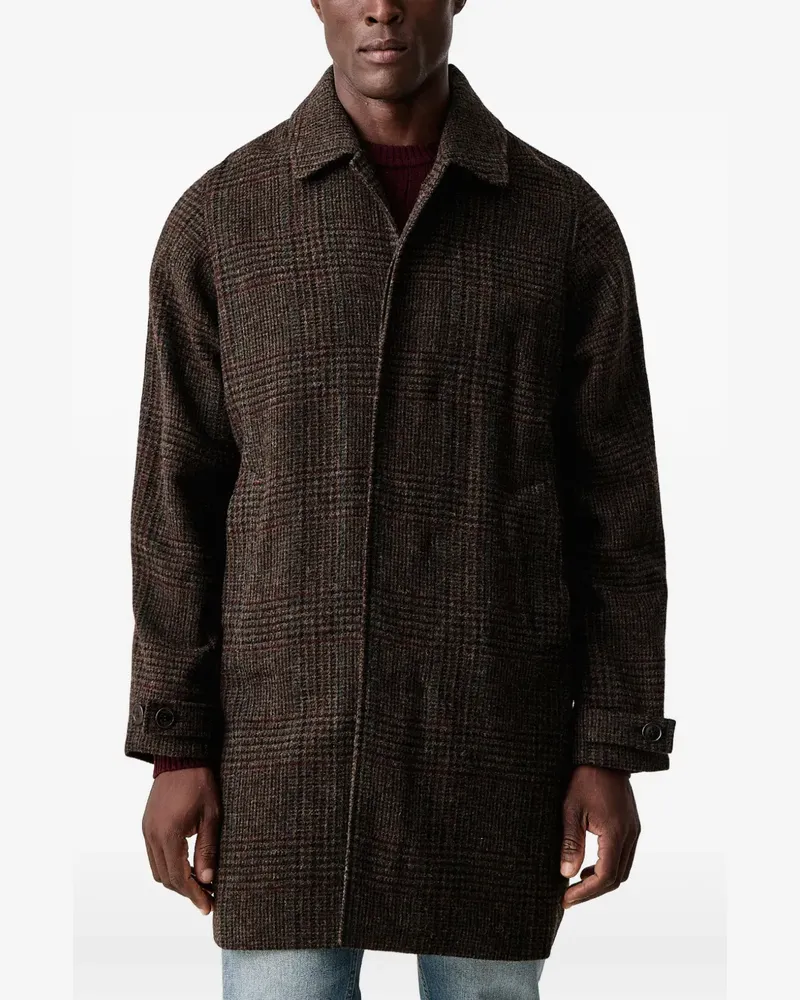 Barbour Lorden Wollmantel mit Karomuster - Braun Braun